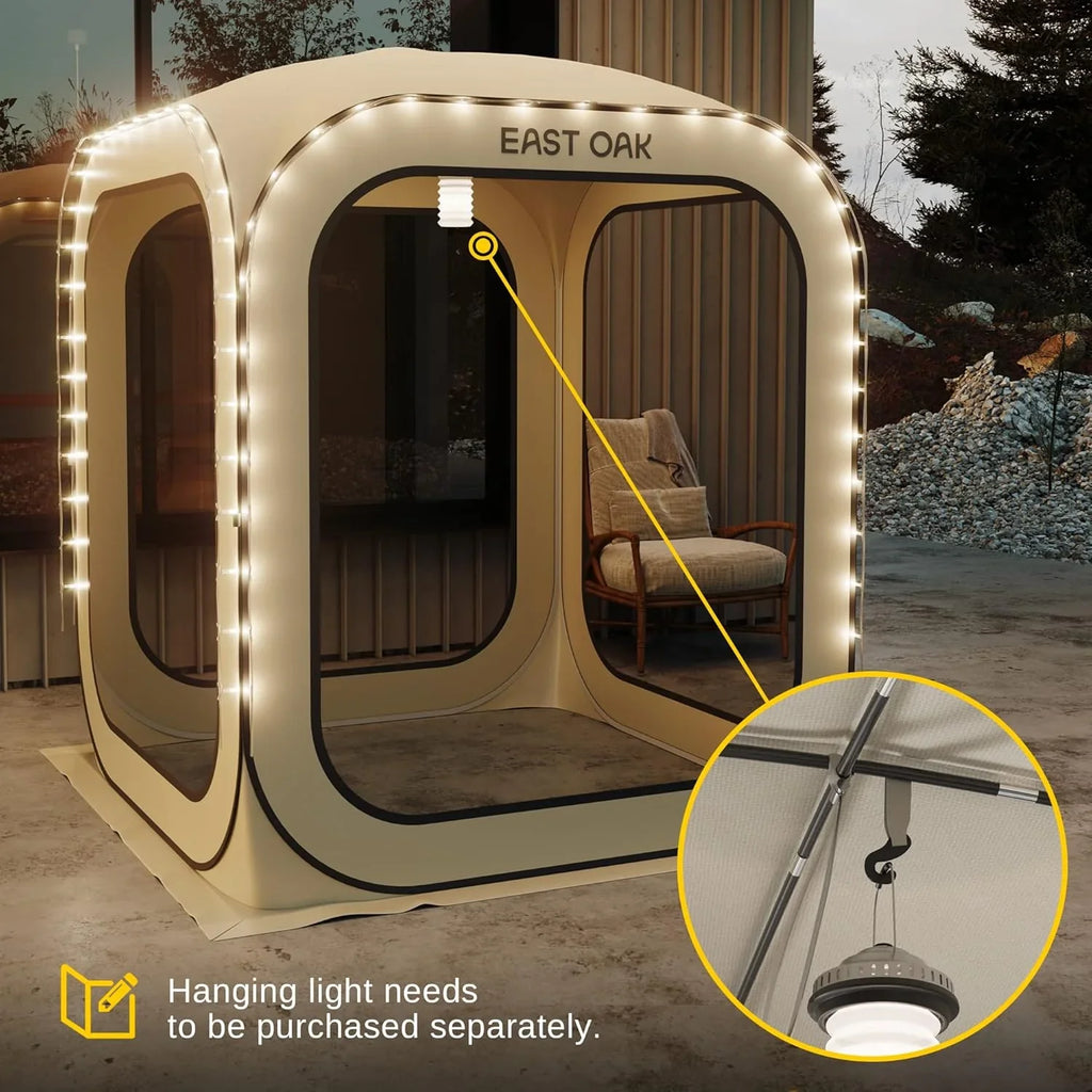 Tente moustiquaire EAST OAK, moustiquaire portable, 3 x 3 m, avec sac de transport