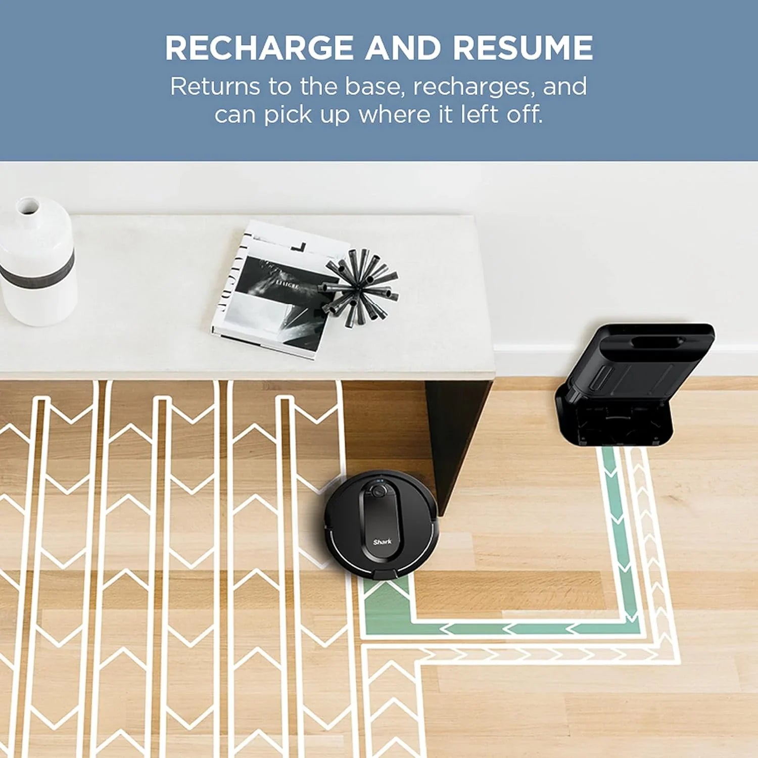 Combinaison robot aspirateur et balai à franges avec aspiration puissante, Matrix Plus