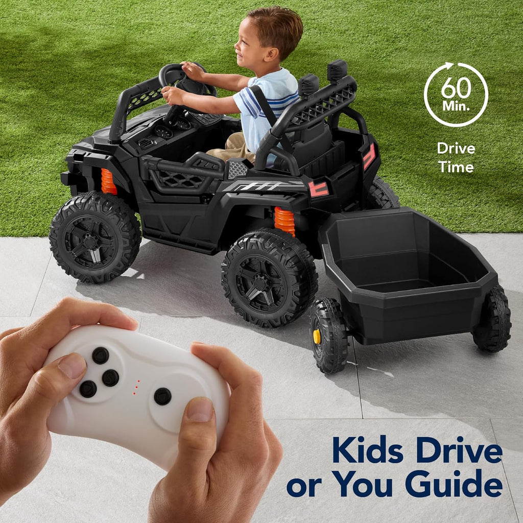 Voiture électrique UTV noire pour enfants