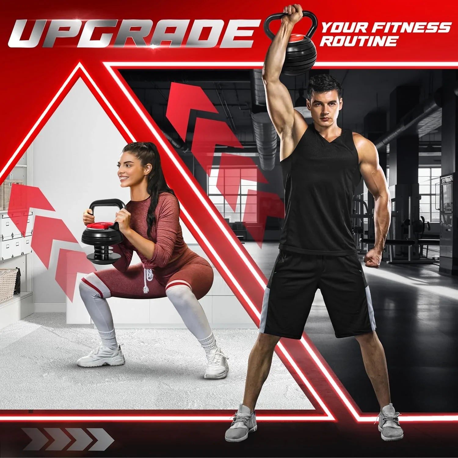 Kettlebells réglables, poignées de kettlebell, poignées de kettlebell, ensembles de poids de conversion de kettlebell