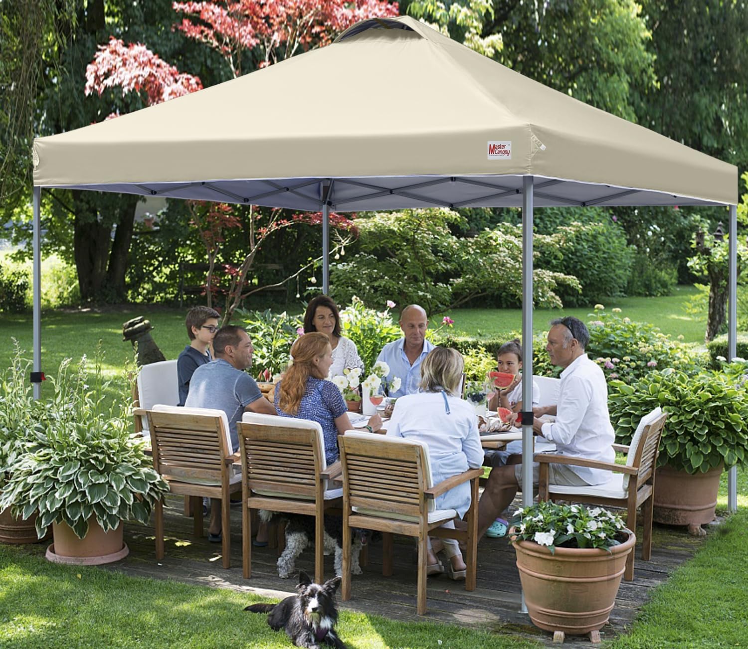 Tente pop-up robuste avec sac à roulettes (10 x 10, noir)