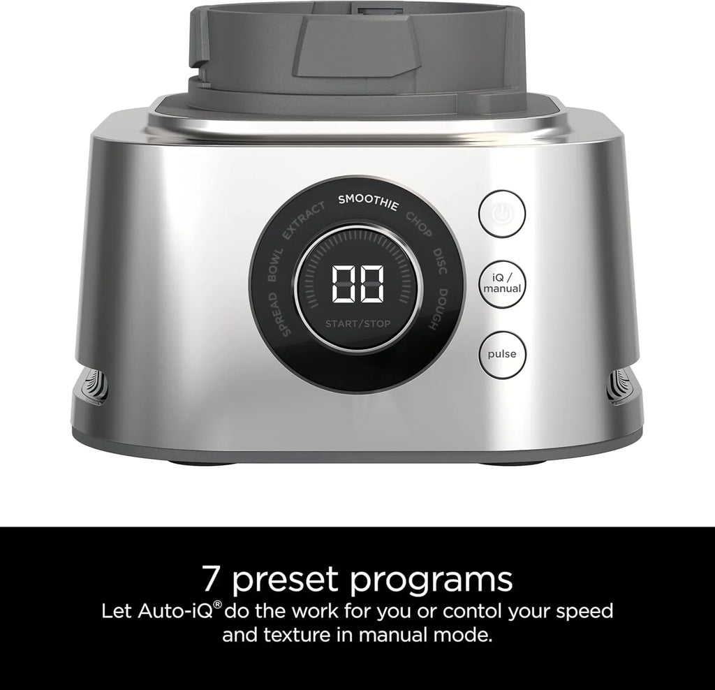 Bol combiné mixeur et robot culinaire Ninja 6 fonctions, pichet de 2 040 ml