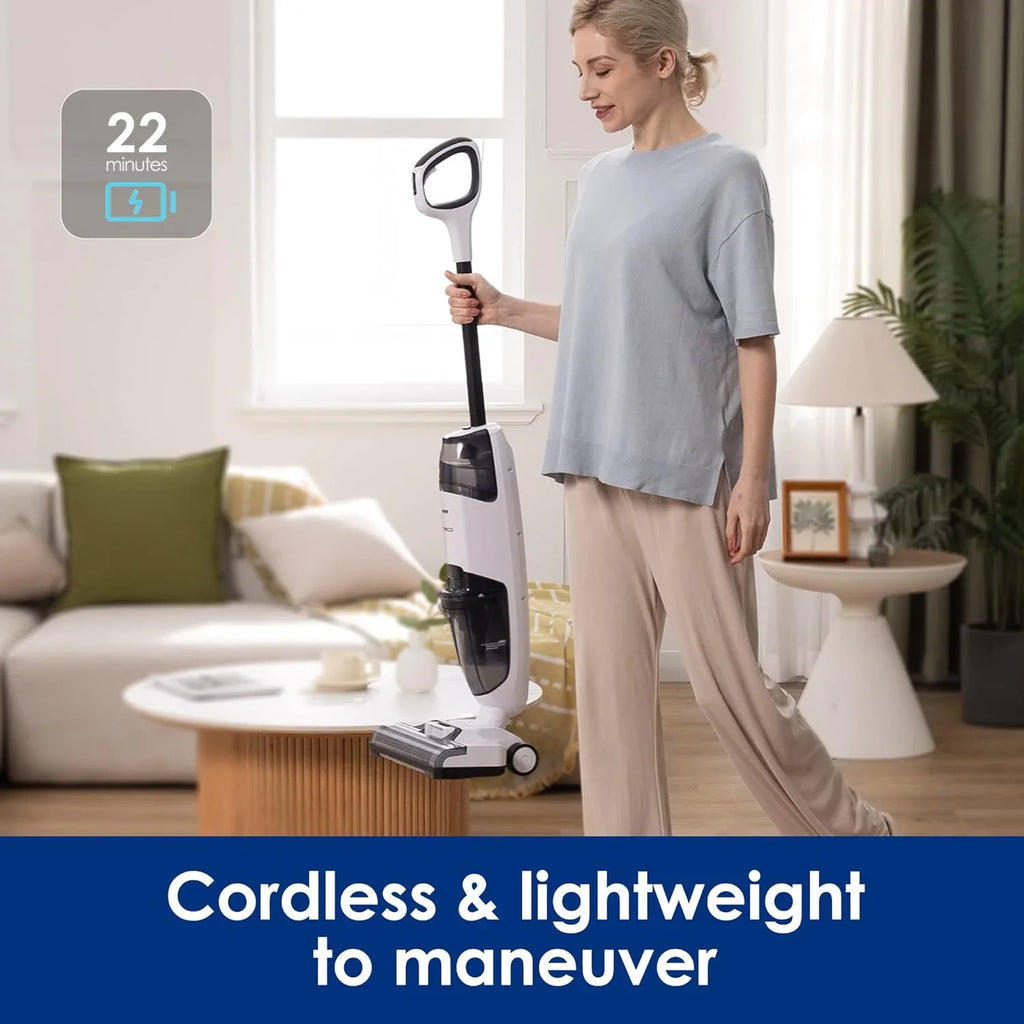 Nettoyeur et serpillière sans fil pour sols secs et humides