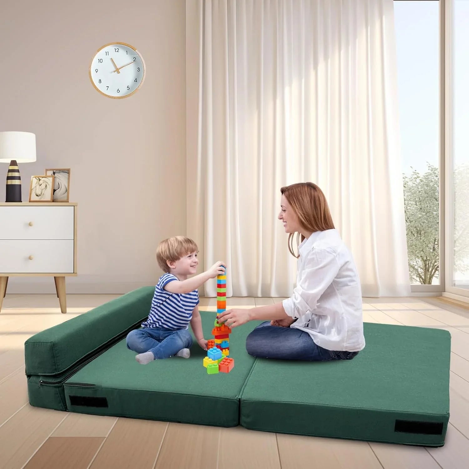 Canapé-lit gigogne de 60 pouces, canapé en mousse à mémoire de forme avec 2 oreillers, lit futon, lit d'appoint et canapé-lit,