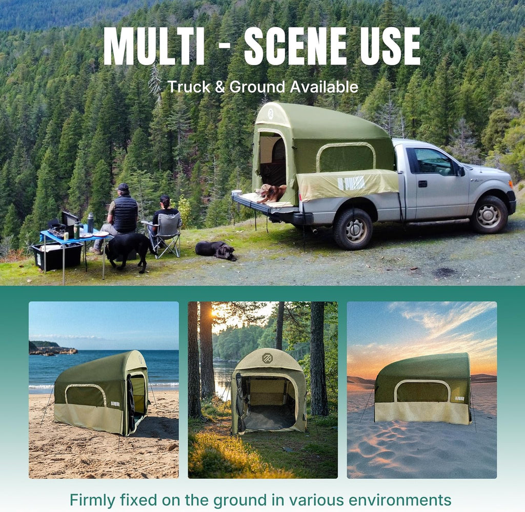 Tente de camion gonflable de 1,6 à 2,4 m, adaptée à 2+1 personnes/famille
