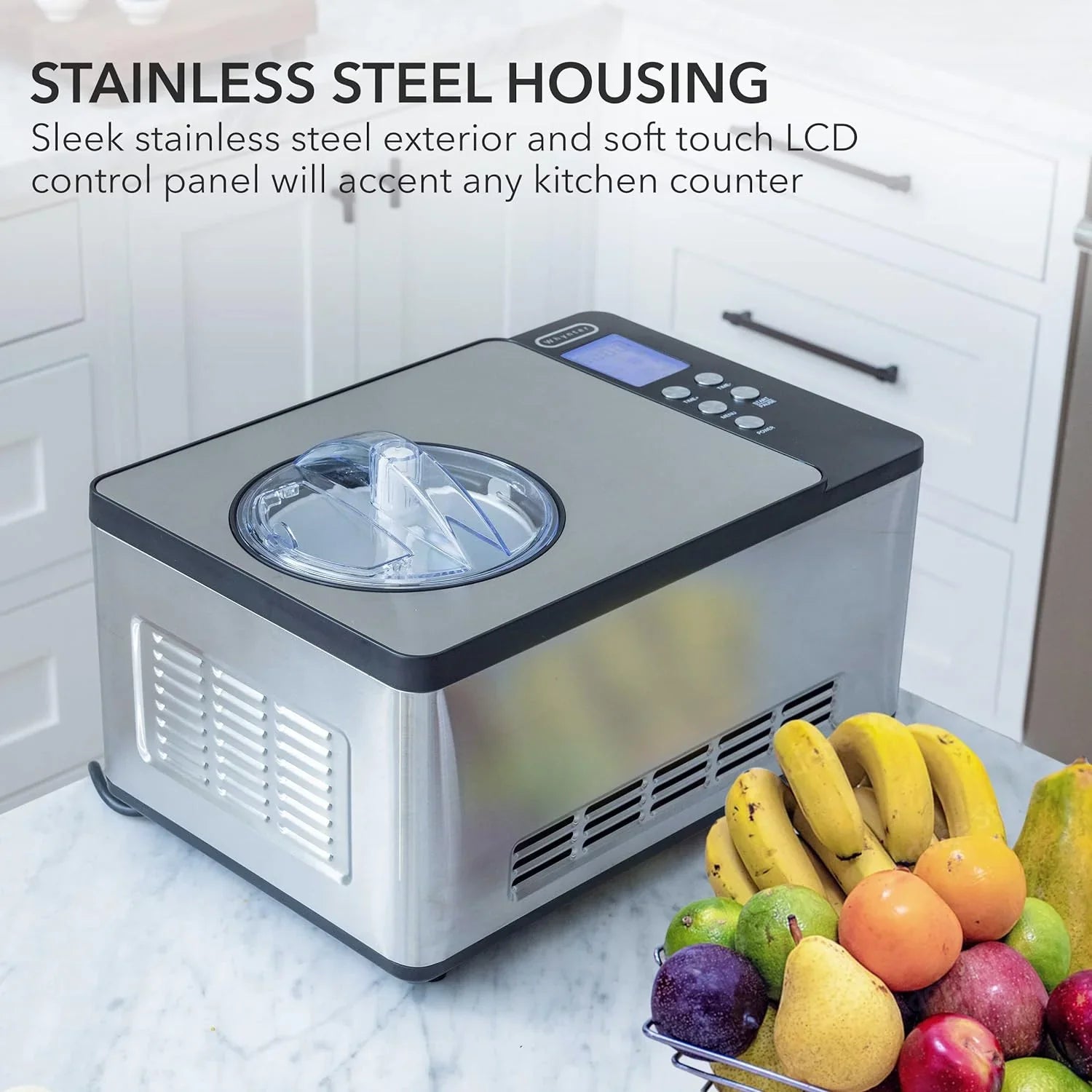 Sorbetière Whynter ICR-300SS 0,5 pinte en acier inoxydable avec compresseur