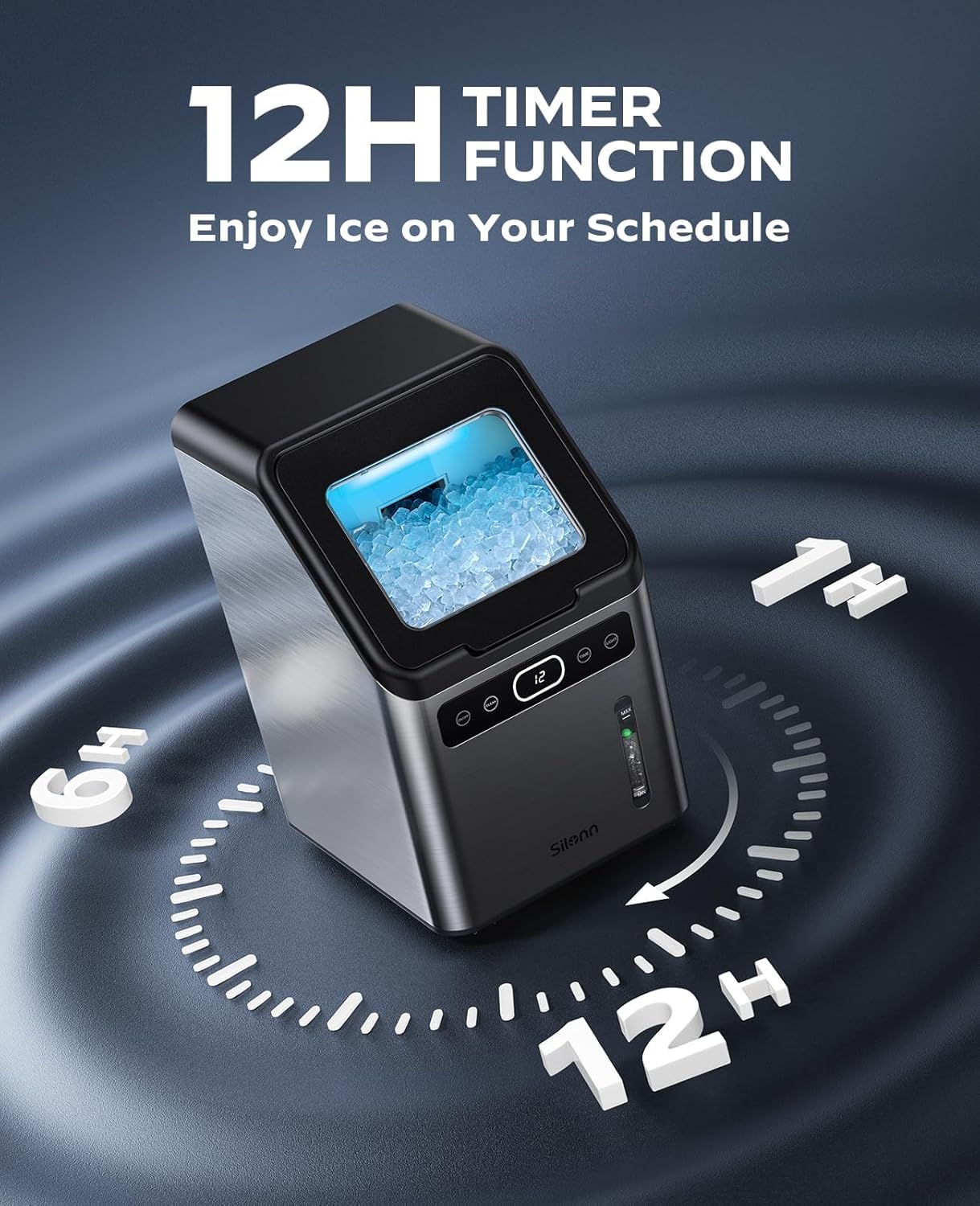 Machine à glace à mâcher Silonn avec fonction autonettoyante