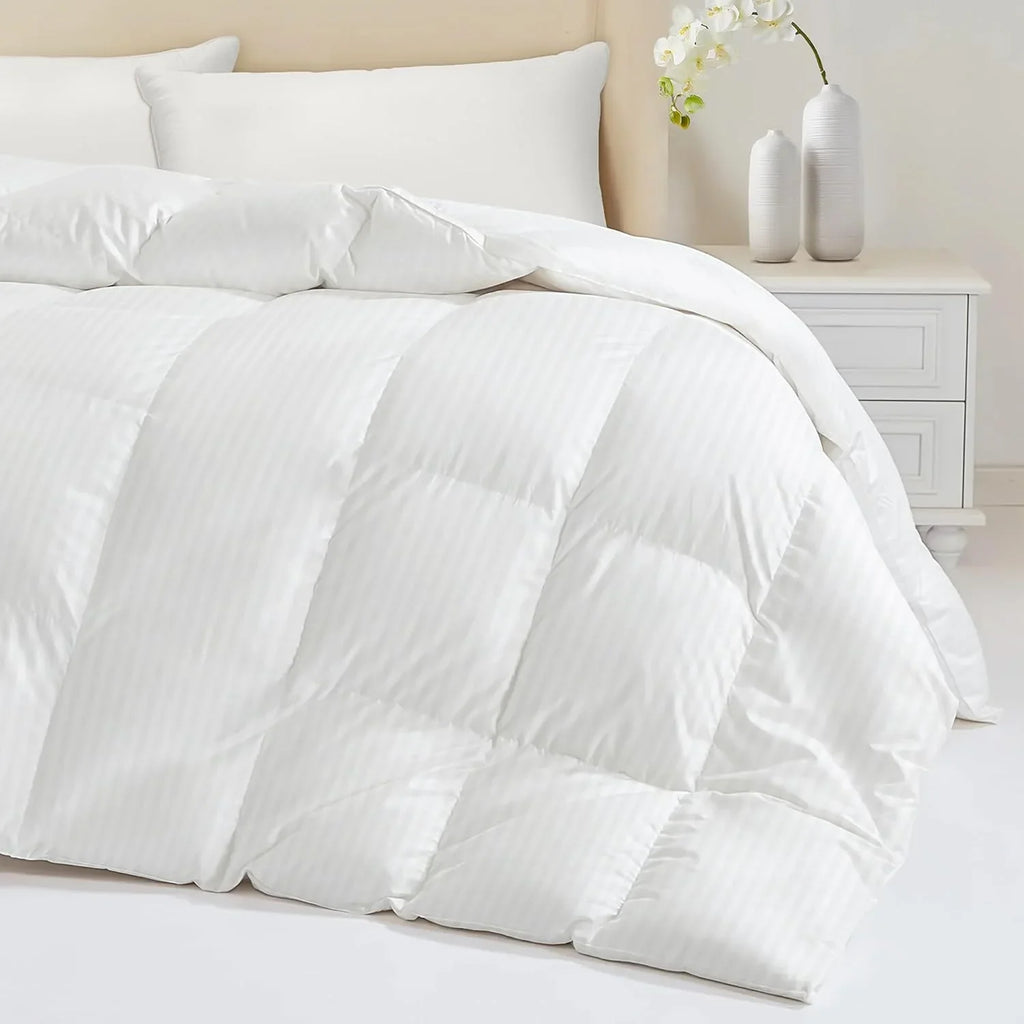 Couette King Size en duvet, moyennement chaude, indice de remplissage 750+, couette de qualité supérieure