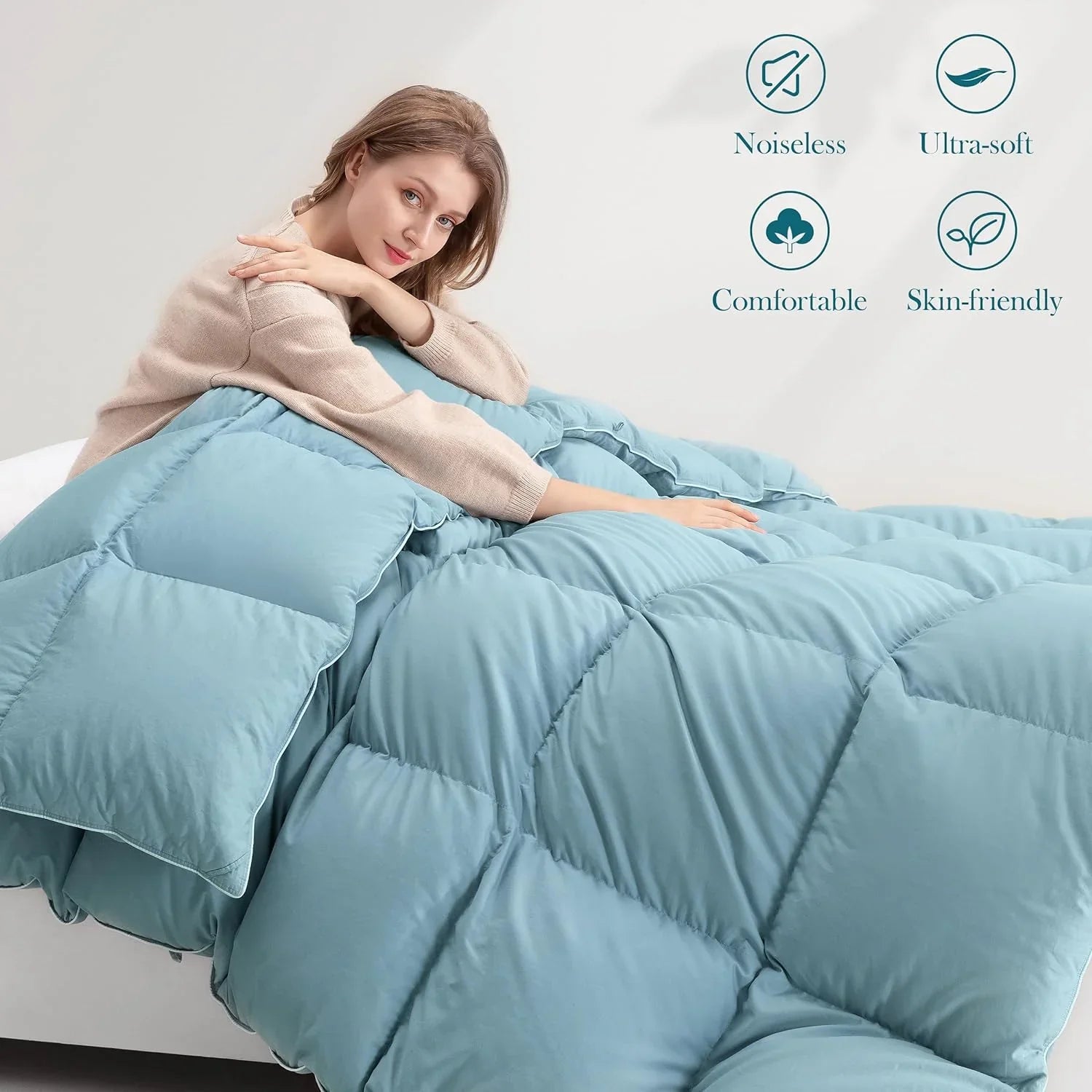 Couette en duvet de qualité supérieure avec design à cloisons 3D