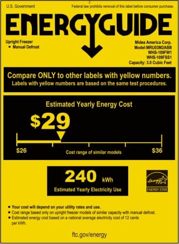 Congélateur vertical grand format noir 3,0 pieds cubes