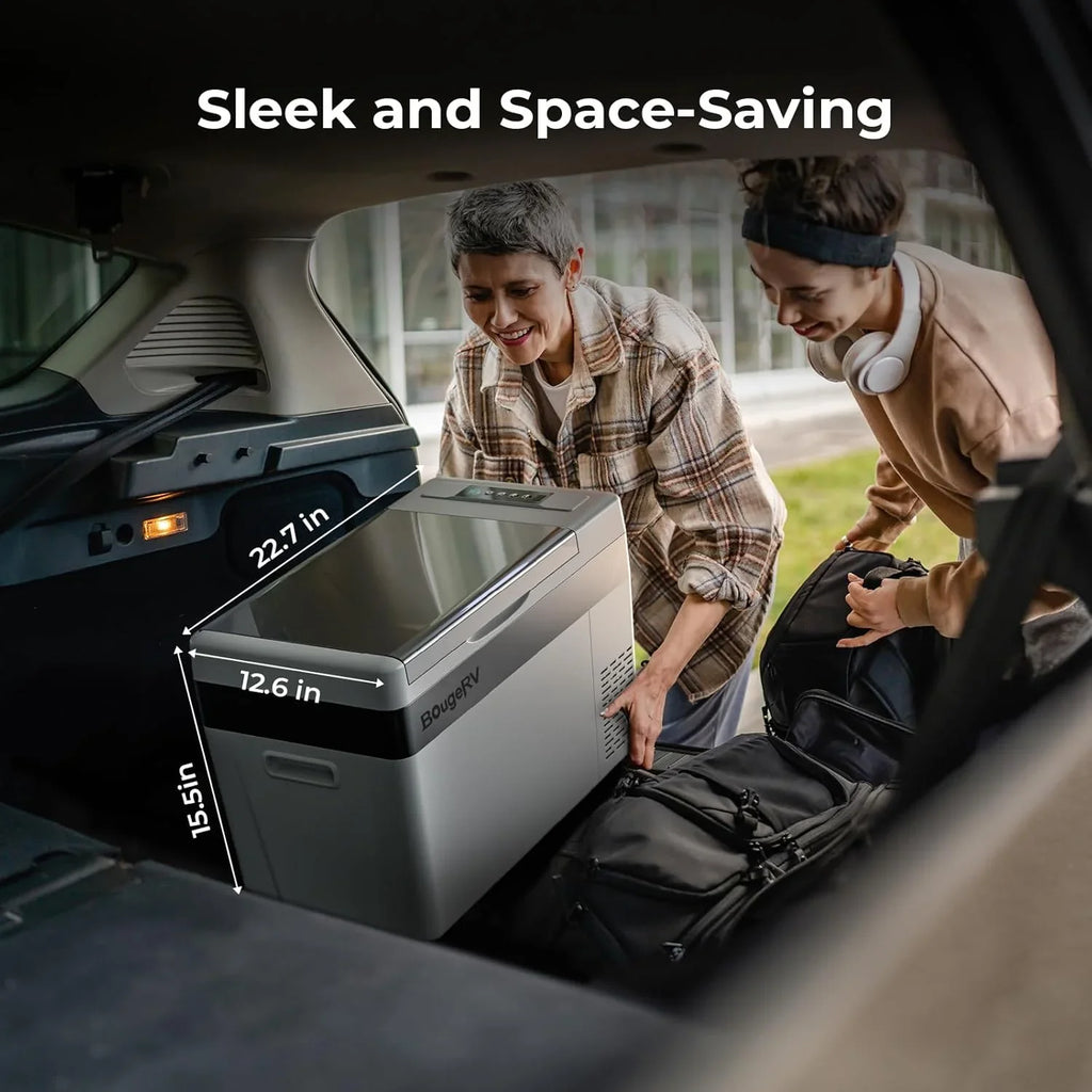 Réfrigérateur BougeRV 12 V pour voiture, congélateur portable de 23 litres, compresseur, 12/24 V CC, 110-240 V CA