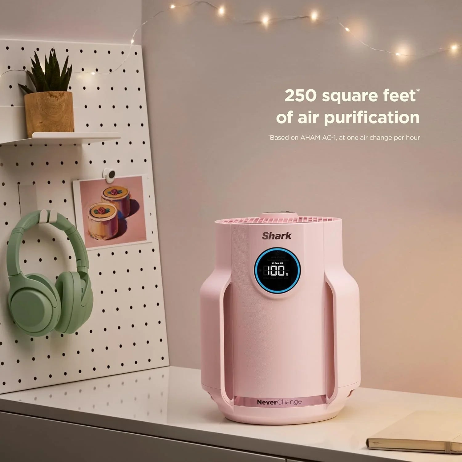 Purificateur d'air Compact Pro avec filtration HEPA longue durée, pour squames d'animaux, poussière, fumée, allergènes, jusqu'à 250 pi².