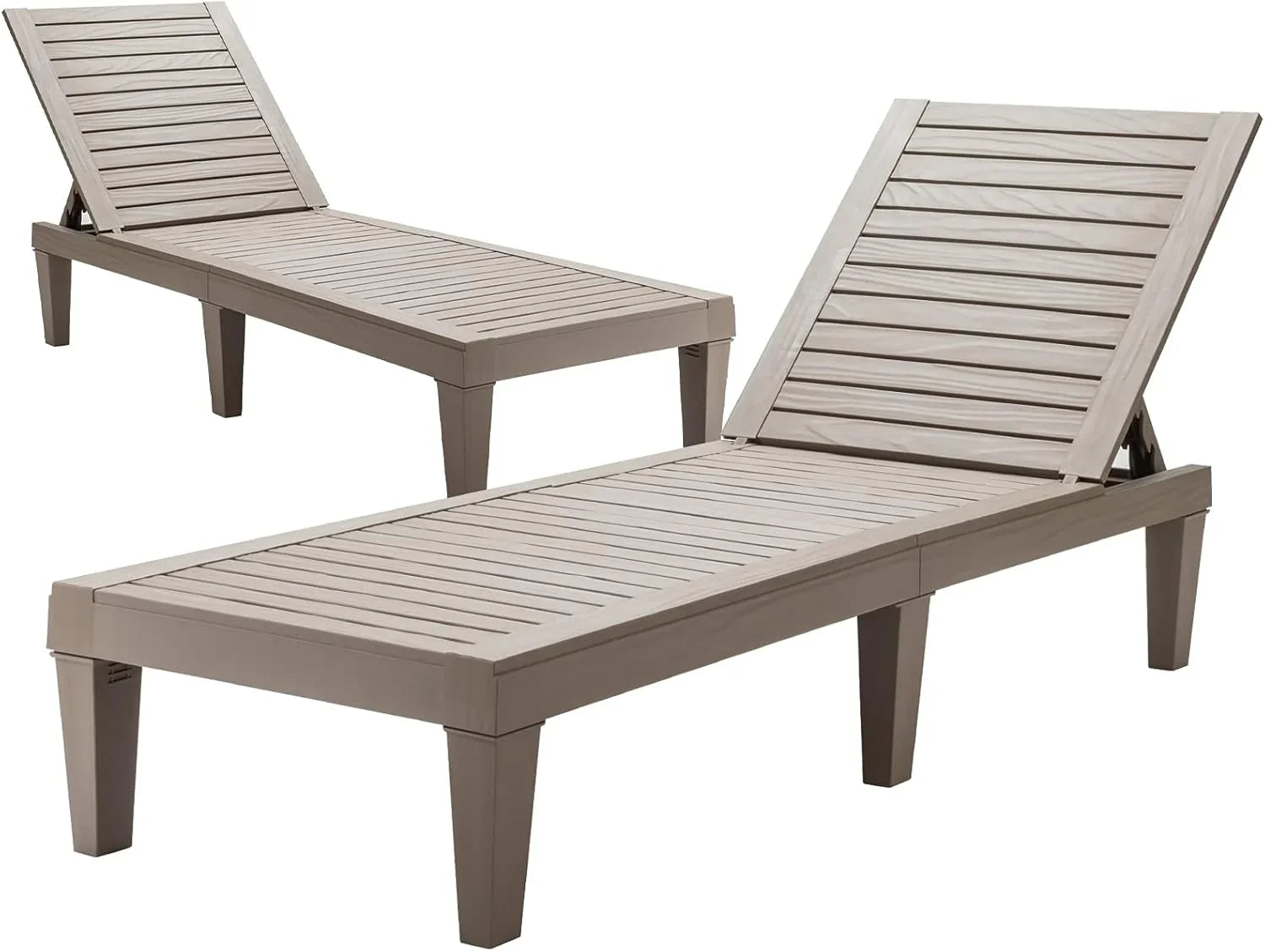 Chaise longue d'extérieur légère avec dossier réglable et 5 positions d'inclinaison