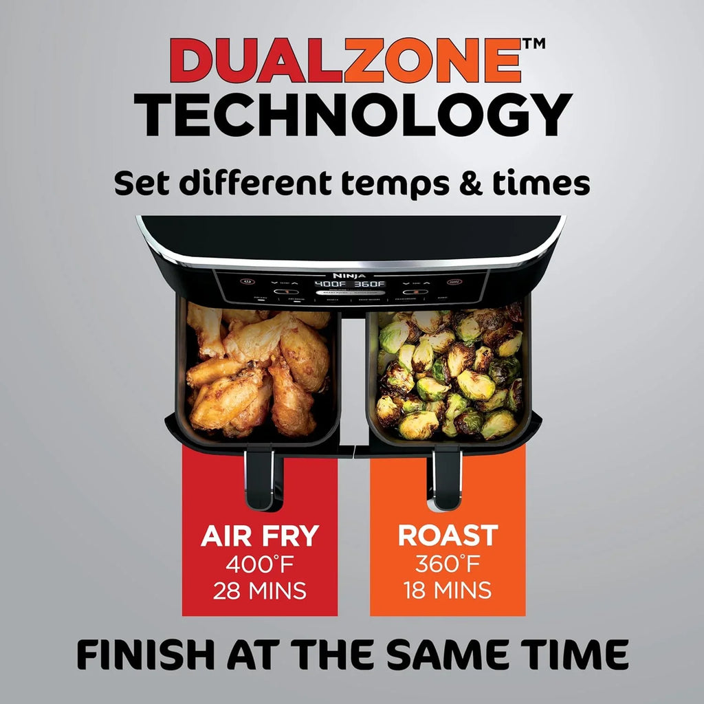Friteuse à air 6 en 1 Ninja Foodi avec MegaZone de 7 pintes et séparateur de panier
