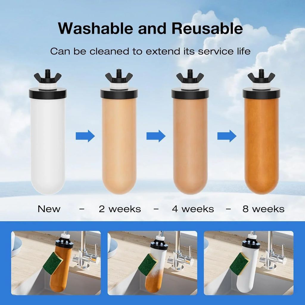 Système de filtration d'eau par gravité par ultrafiltration Purewell en trois étapes de 0,01 μm 304