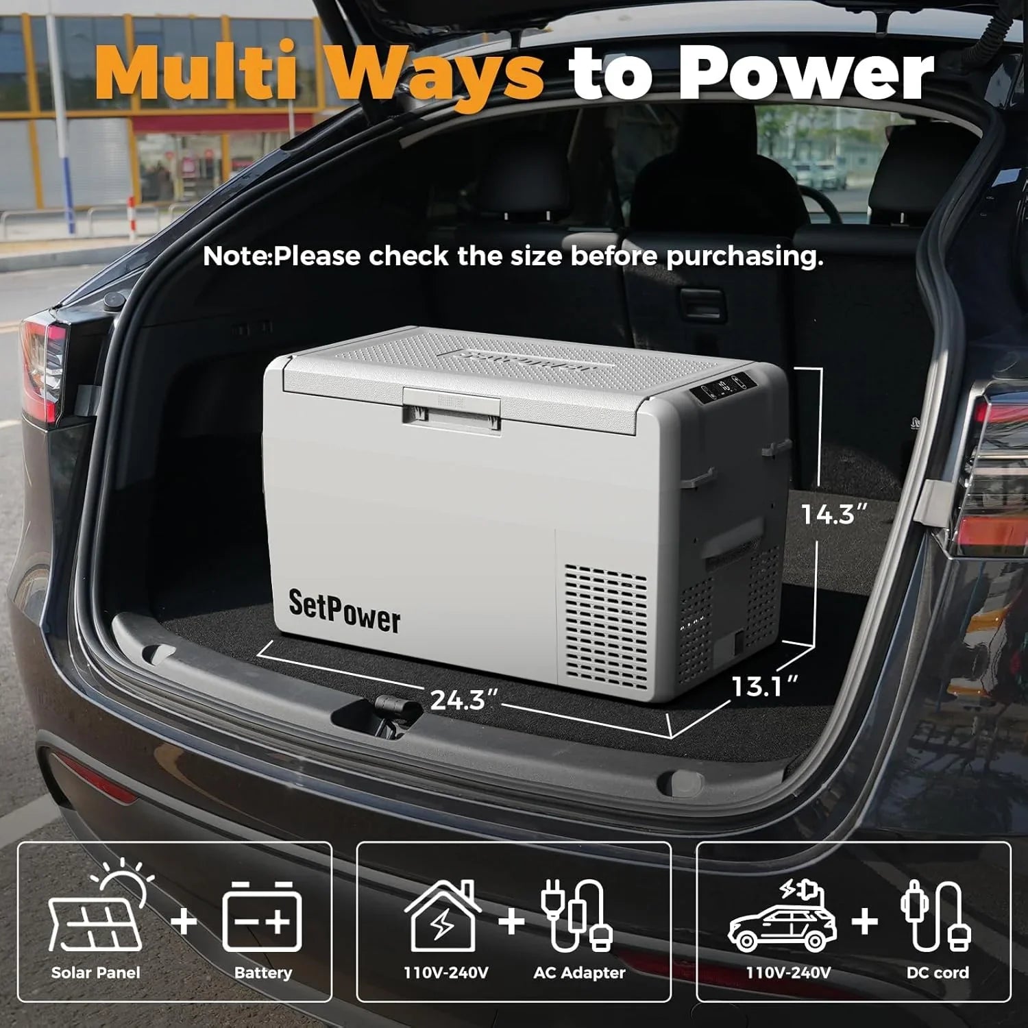 Réfrigérateur portable 12 V 21 litres, autonomie de 50 heures, glacière électrique pour voiture