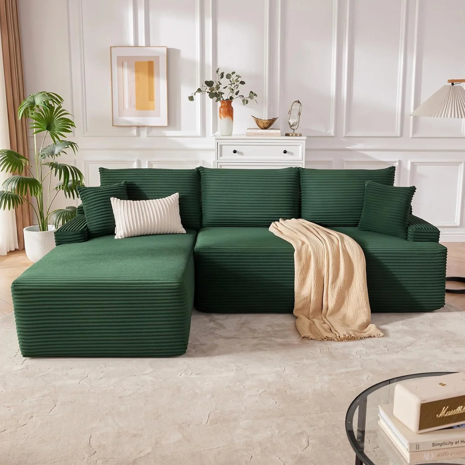 Canapé nuage de 110 pouces, canapé désossé dans le salon, canapé modulable avec sièges profonds