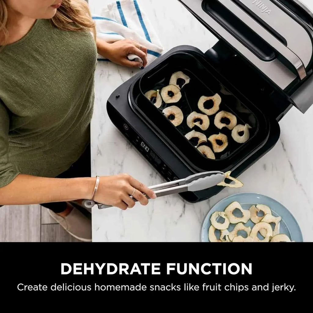 Gril d'intérieur Ninja Foodi Smart XL 6 en 1 avec friture à air, cuisson au four, rôtissage, grillage et déshydratation, thermomètre intelligent