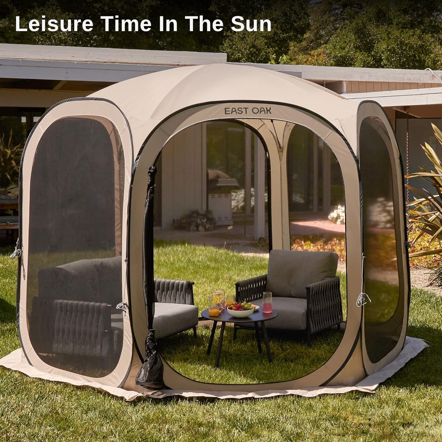 Tente moustiquaire EAST OAK, moustiquaire portable, 3 x 3 m, avec sac de transport