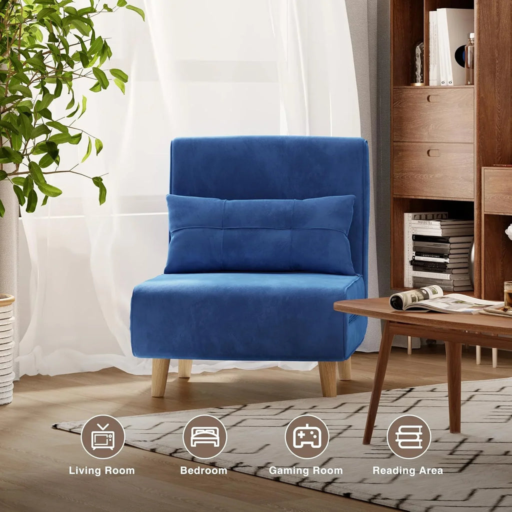 Fauteuil-lit 3 en 1, canapé-lit futon convertible avec dossier réglable