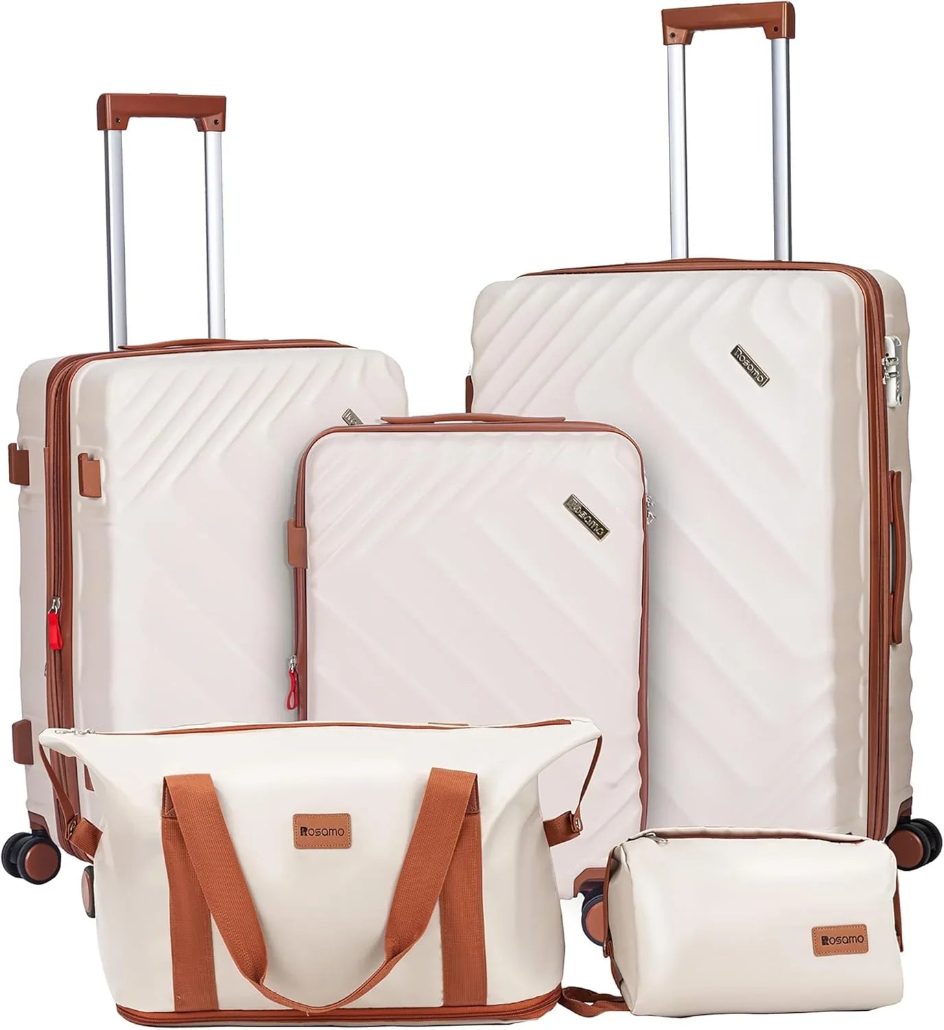 Ensemble de bagages 5 pièces valise extensible 22x14x9 certifié aviation ensemble de voyage étanche durable