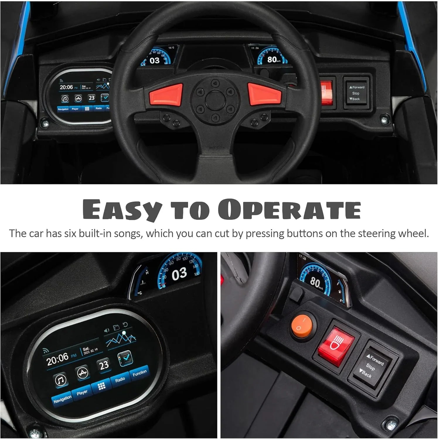 Voiture électrique tout-terrain TOBBI 12 V pour enfants