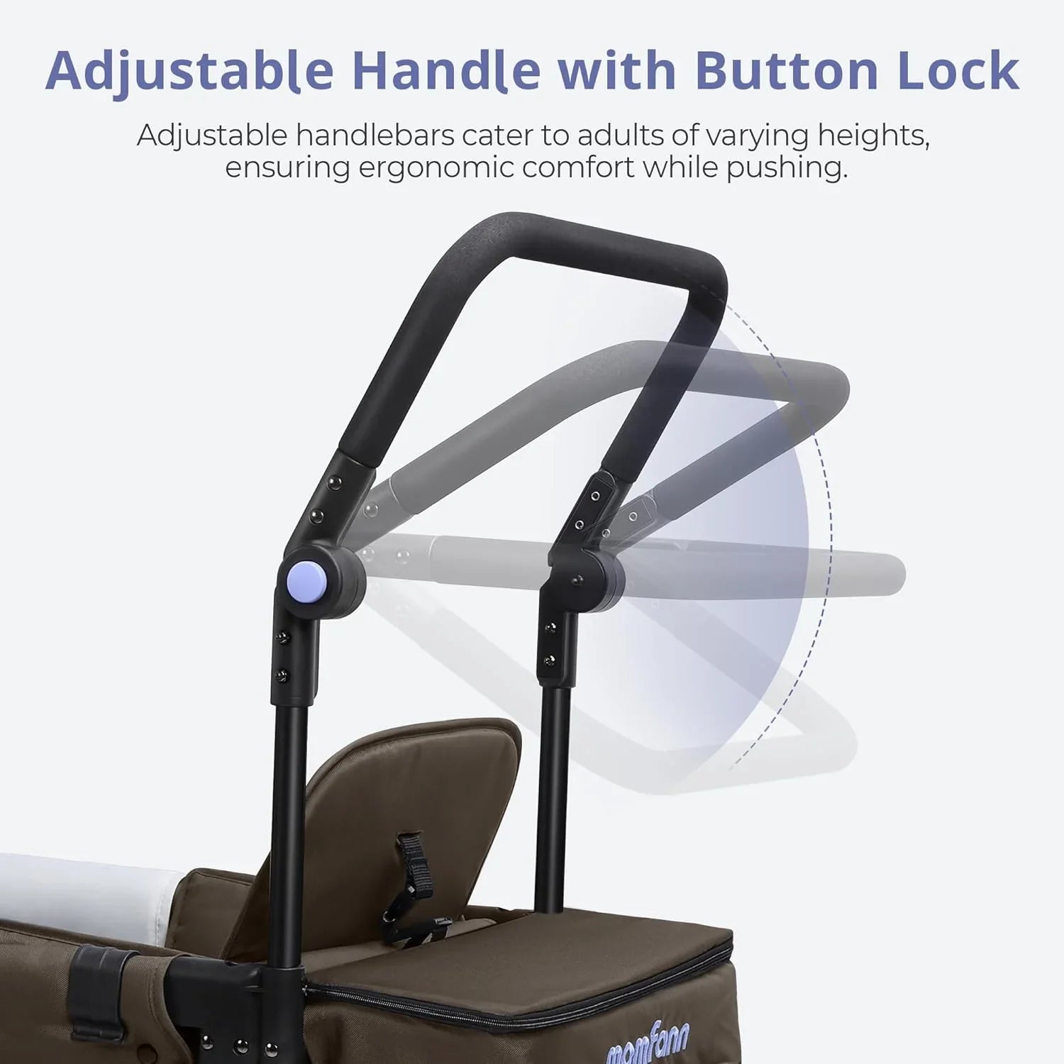 Poussette Wagon pour enfants, Poussette Wagon pour tout-petits 2 places, Poussette tout-terrain pour bébé en plein air