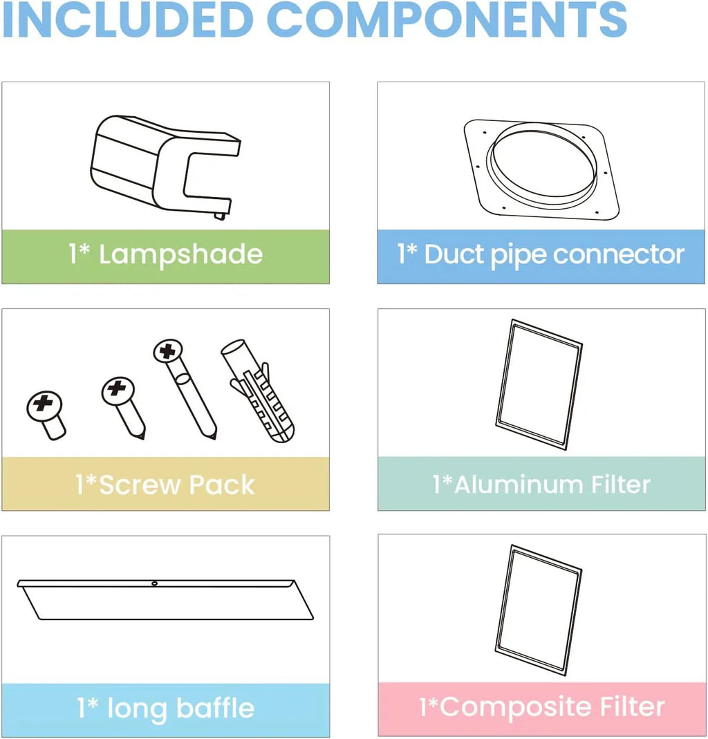 Filtre de cuisine réutilisable en acier inoxydable durable Comfee 30 po pour conduit/sans conduit sous armoire