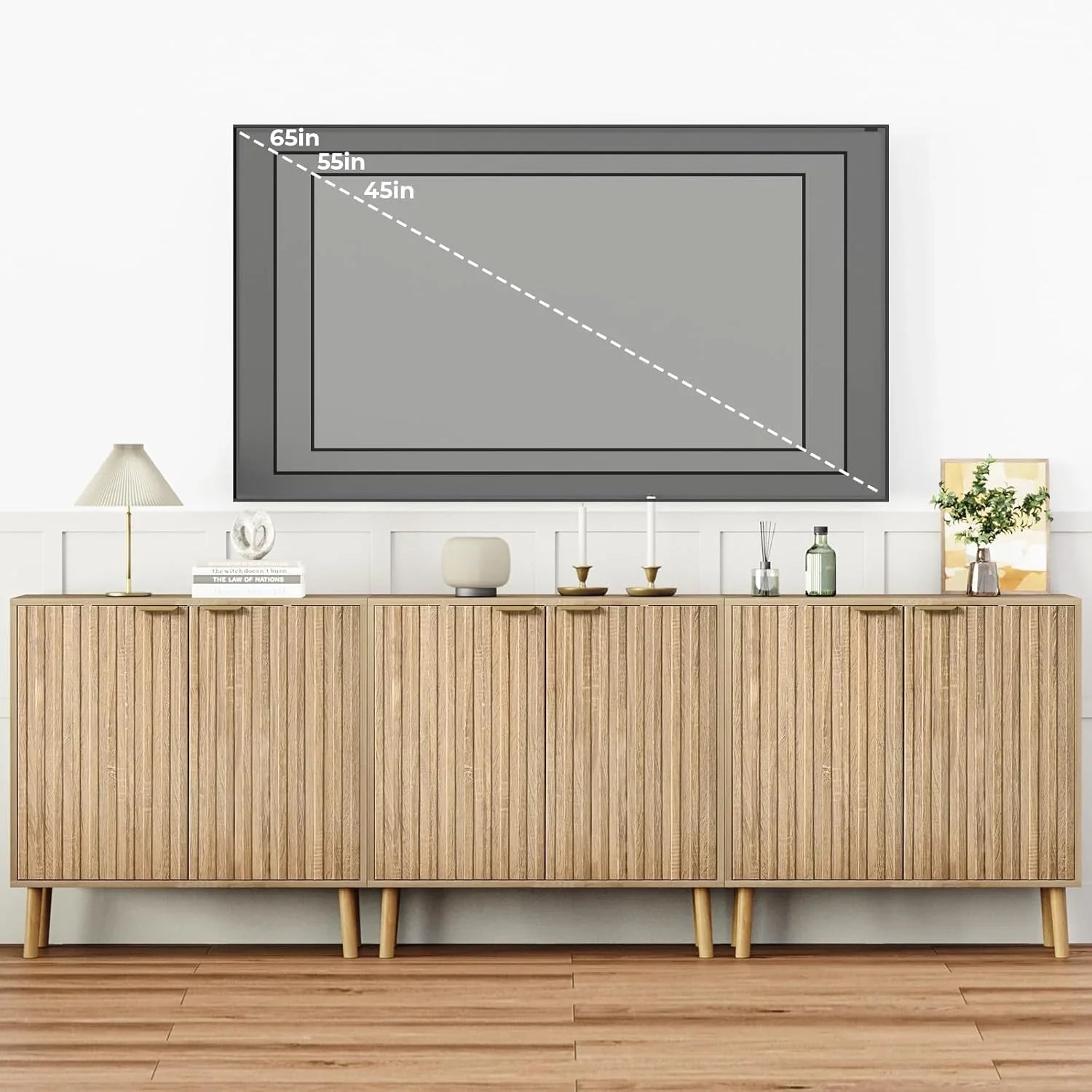 Meuble indépendant en bois noir pour salon, chambre, salle à manger et couloir