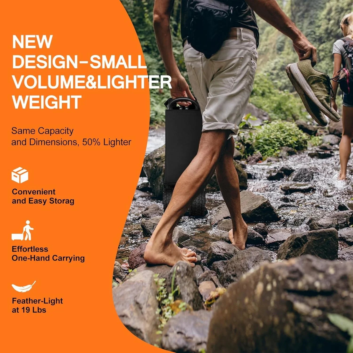 Chariot de plage pliable à grandes roues, chariot de plage pliable avec roues tout-terrain, grande capacité de charge, chariot robuste