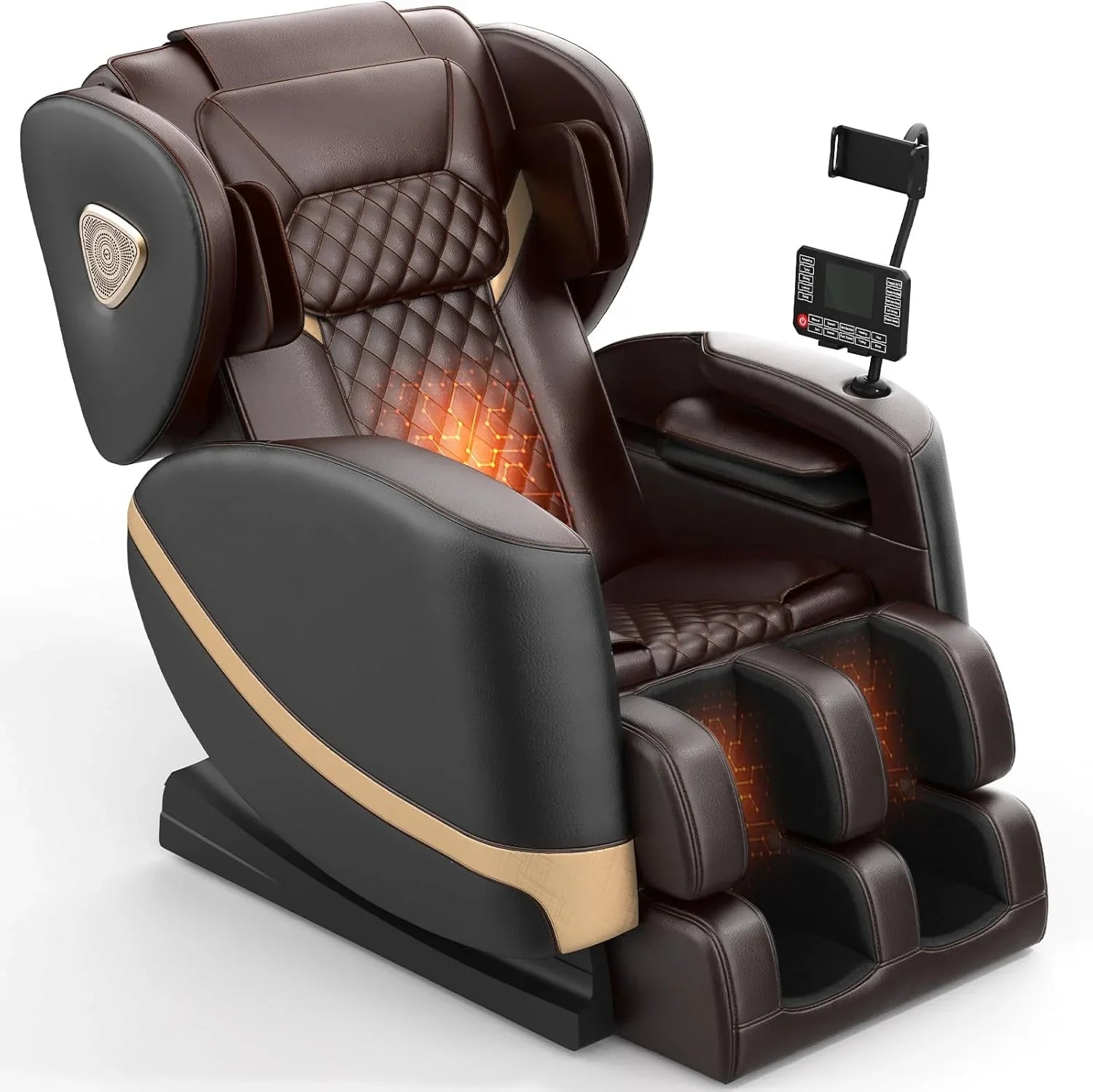 Fauteuil de massage complet 2025, massage zéro gravité, avec 10 rouleaux fixes, chauffant, massage des pieds