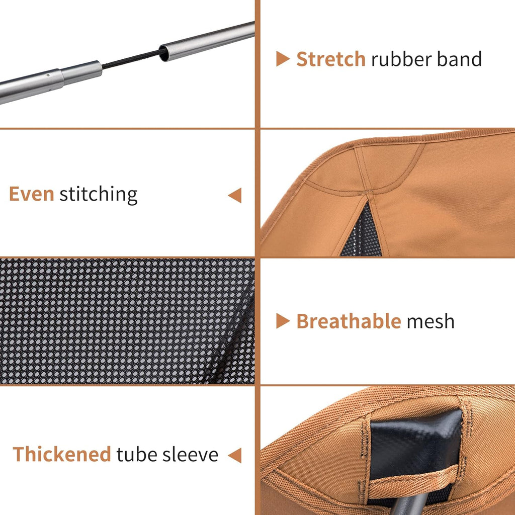 Chaise de camping ultralégère 2,12 lb Chaise de randonnée portable Chaise de randonnée pliante