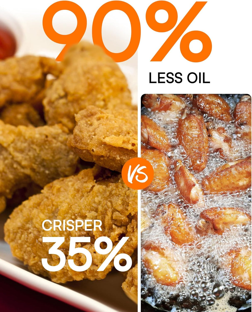 Friteuse à air et gril Nuwave Brio 15,5 pintes avec contrôle de température de 50 à 425 °F, 100 préréglages et 50 mémoires, thermomètre intelligent intégré et technologie Linear T