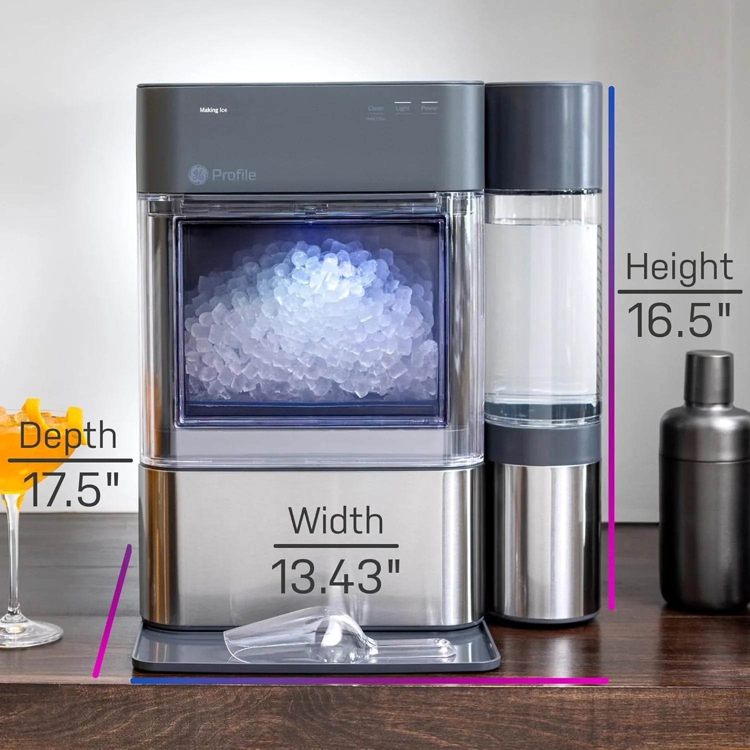 Machine à glaçons GE Profile Opal 2.0 XL avec réservoir d'eau de 1 gallon