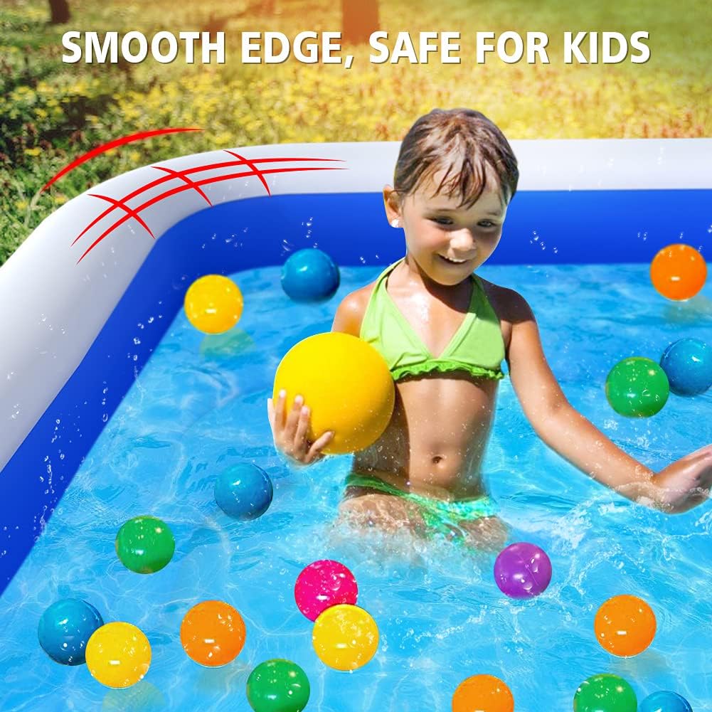 Piscine gonflable, 305 x 183 x 55 cm, pour enfants, salon familial, piscine hors sol épaisse pour fêtes aquatiques estivales, jardin, pelouse.