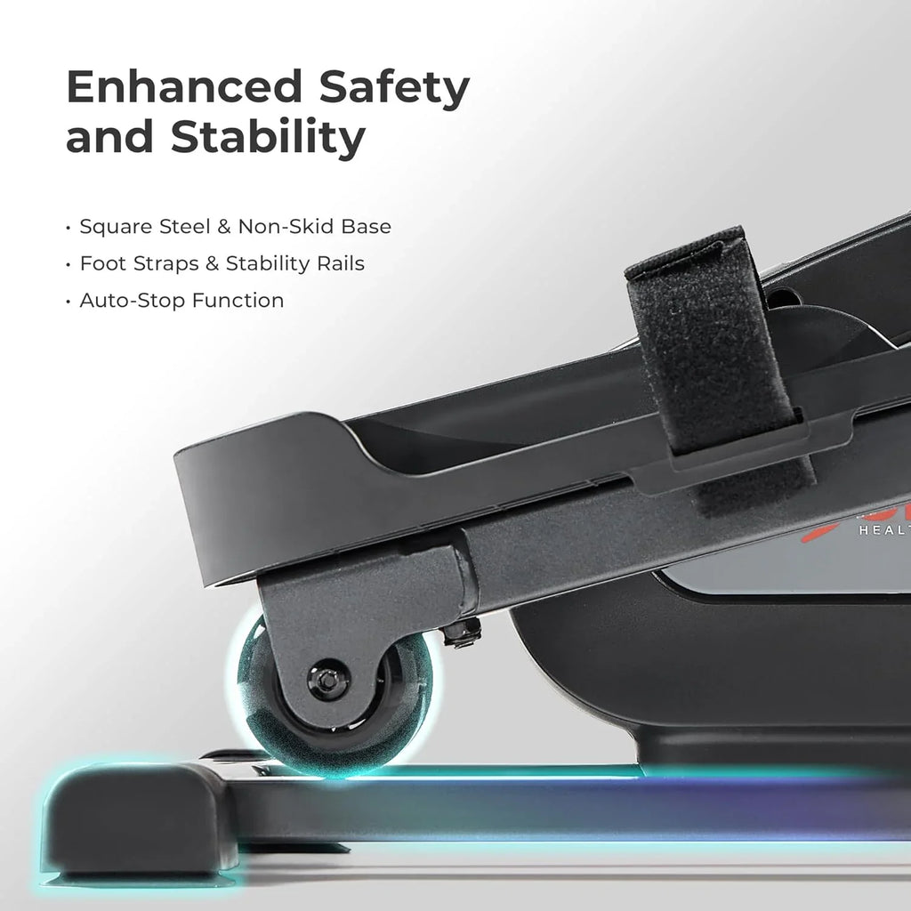 Mini-appareil elliptique intelligent Sunny Health & Fitness, pédalier d'intérieur sous le bureau pour l'activité et l'entraînement cardio des seniors