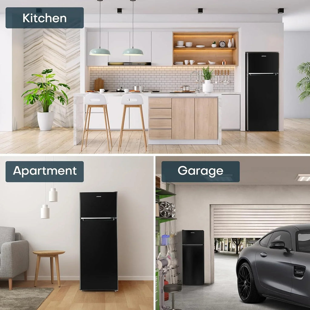 Réfrigérateur Upstreman de 7,7 pieds cubes avec congélateur, double porte,