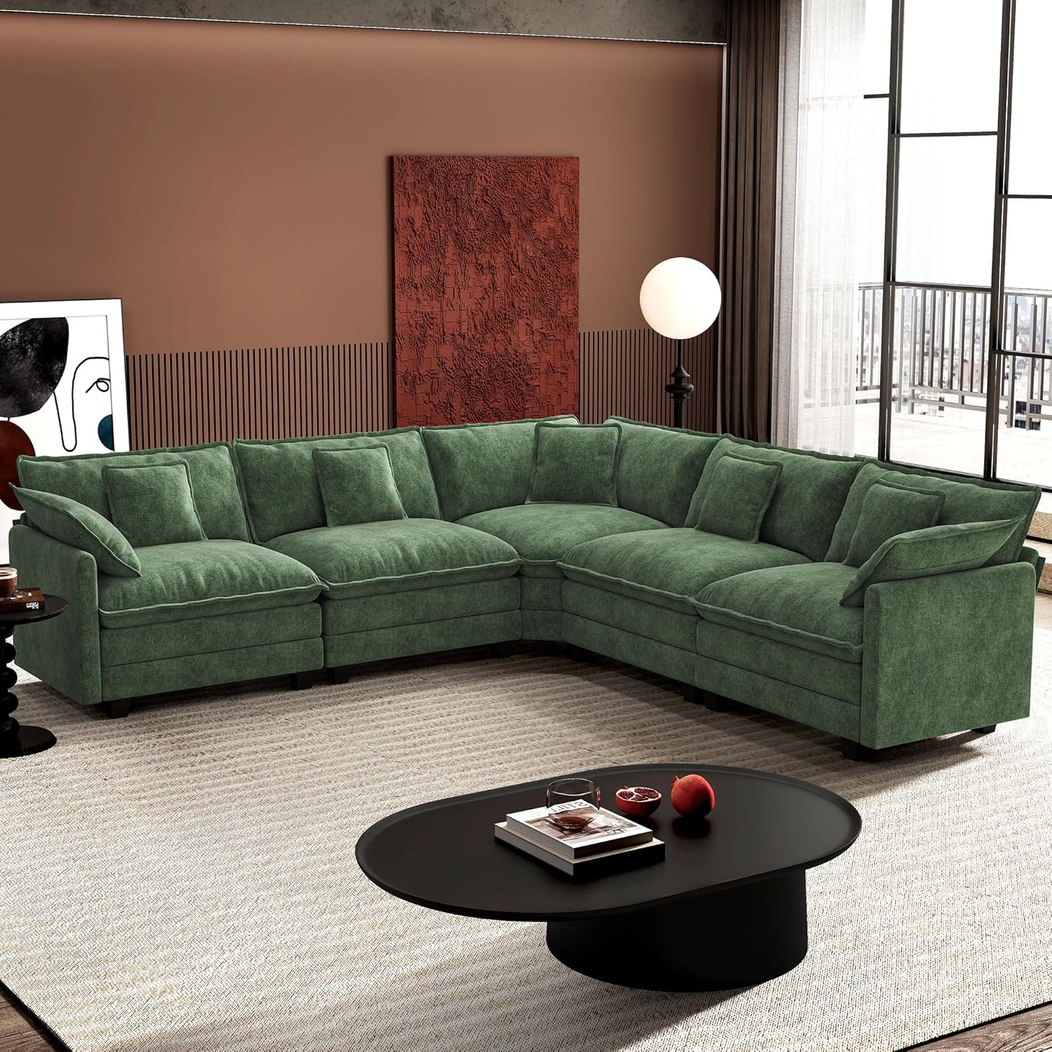 Canapé modulaire moderne en forme de U de 146 pouces d'ihanherry