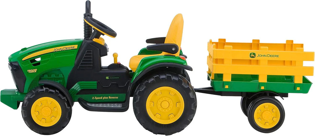 Tracteur Peg Perego John Deere Ground Force avec remorque 12 volts