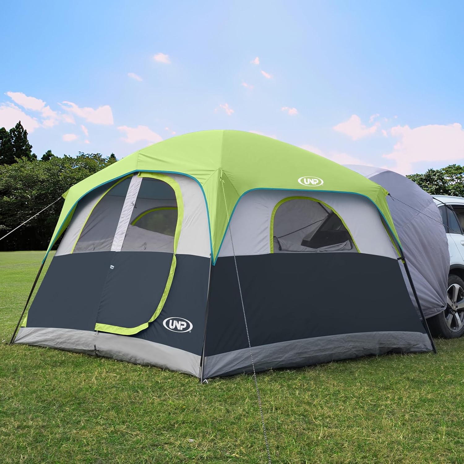 Tente SUV pour camping, tente hayon SUV 6 personnes - Installation facile avec double toit