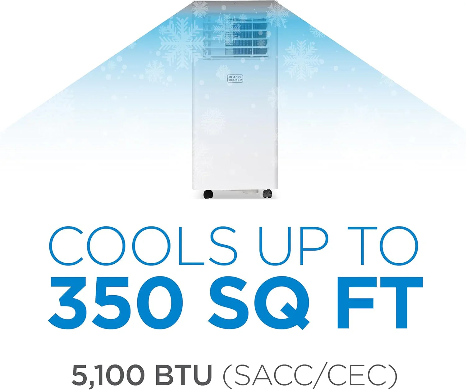 Climatiseur portatif BLACK+DECKER 10 000 BTU pour pièces jusqu'à 450 pi² avec télécommande