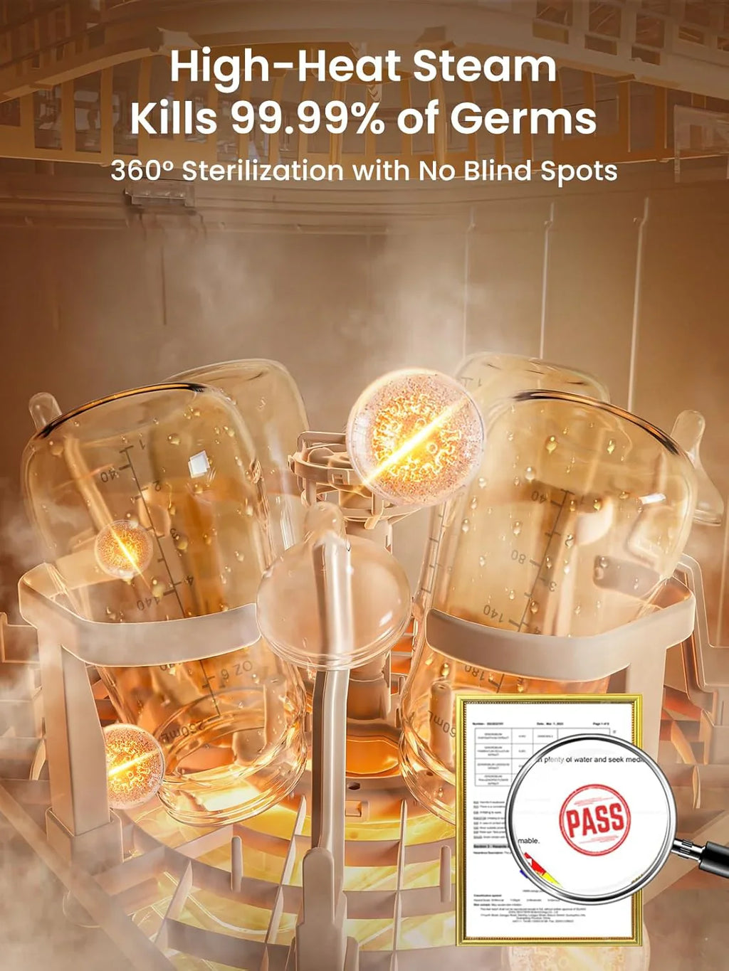 Lave-biberons Pro | Lave-biberons, stérilisateur et sèche-biberons tout-en-un | Convient aux biberons et aux accessoires de tire-lait