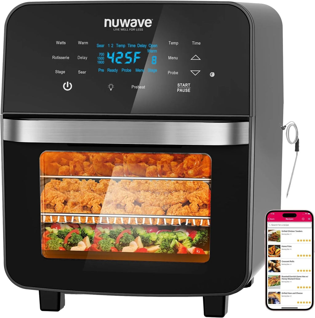 La friteuse à air/four Nuwave Brio 15,5 Qt réchauffe, cuit et déshydrate rapidement les aliments