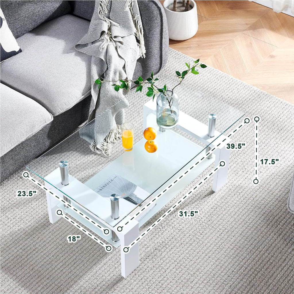 Table basse rectangulaire de salon, table basse d'appoint moderne