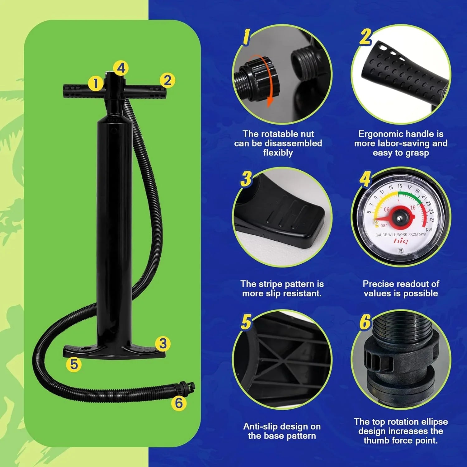 Planche de stand up paddle gonflable FunWater avec accessoires de pagaie SUP haut de gamme, pont EVA antidérapant, pagaie 11'/10'6'