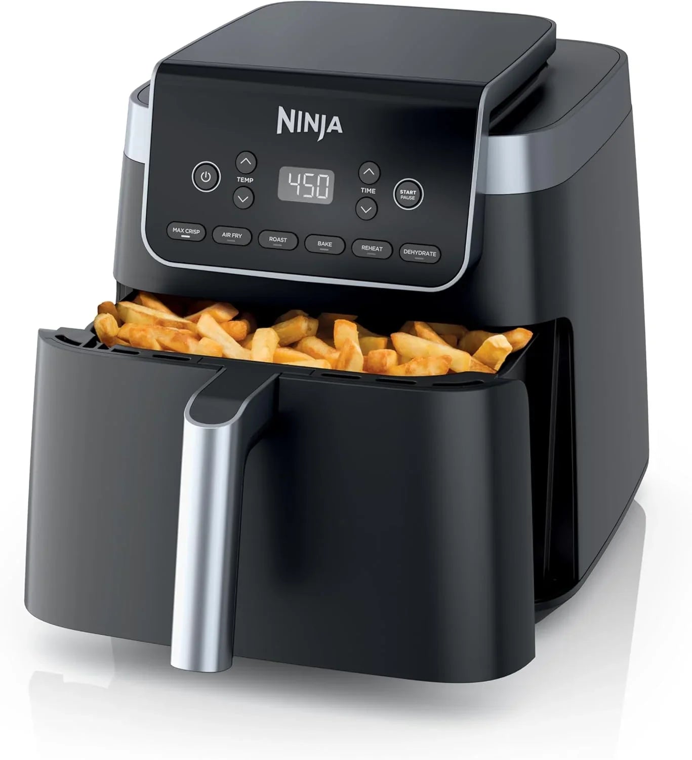 Friteuse à air Ninja Pro XL 6 en 1 Capacité de 6,5 litres Friture à air, cuisson à l'air, cuisson au four, réchauffage, déshydratation