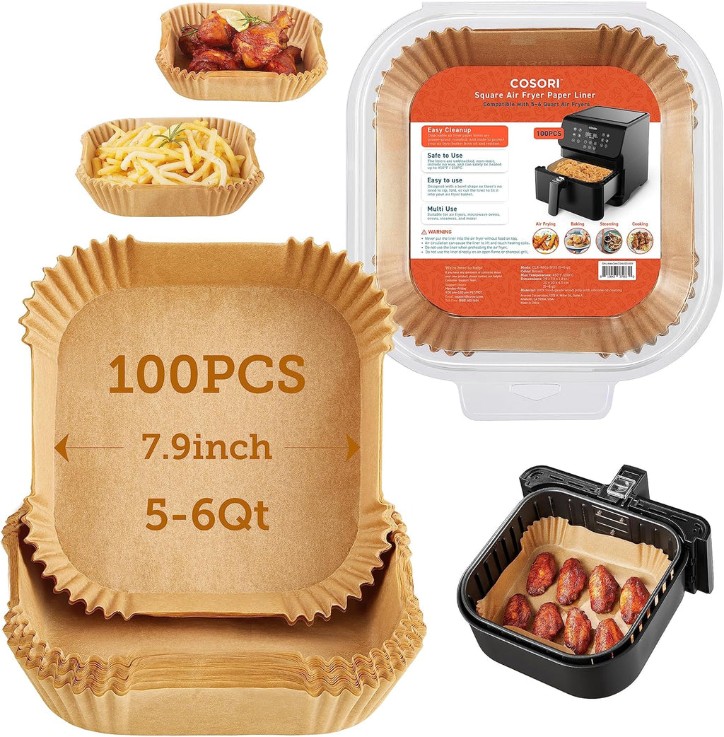 Friteuse à air 9 en 1 COSORI, compacte et grande capacité, 6 pintes, mode turbo rapide, chauffage précis de 90 à 450 °F