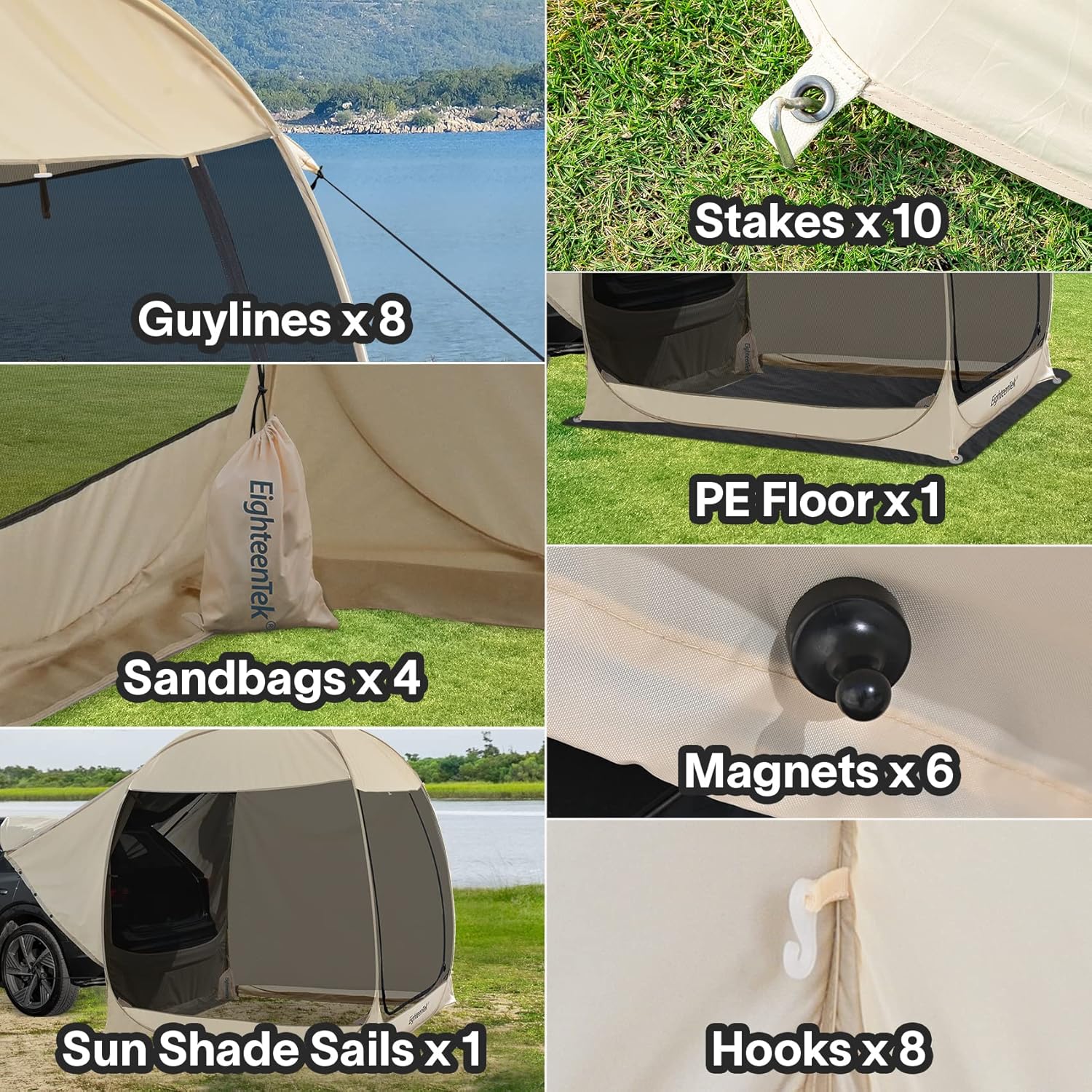 Tente de coffre EighteenTek Tente de voiture SUV