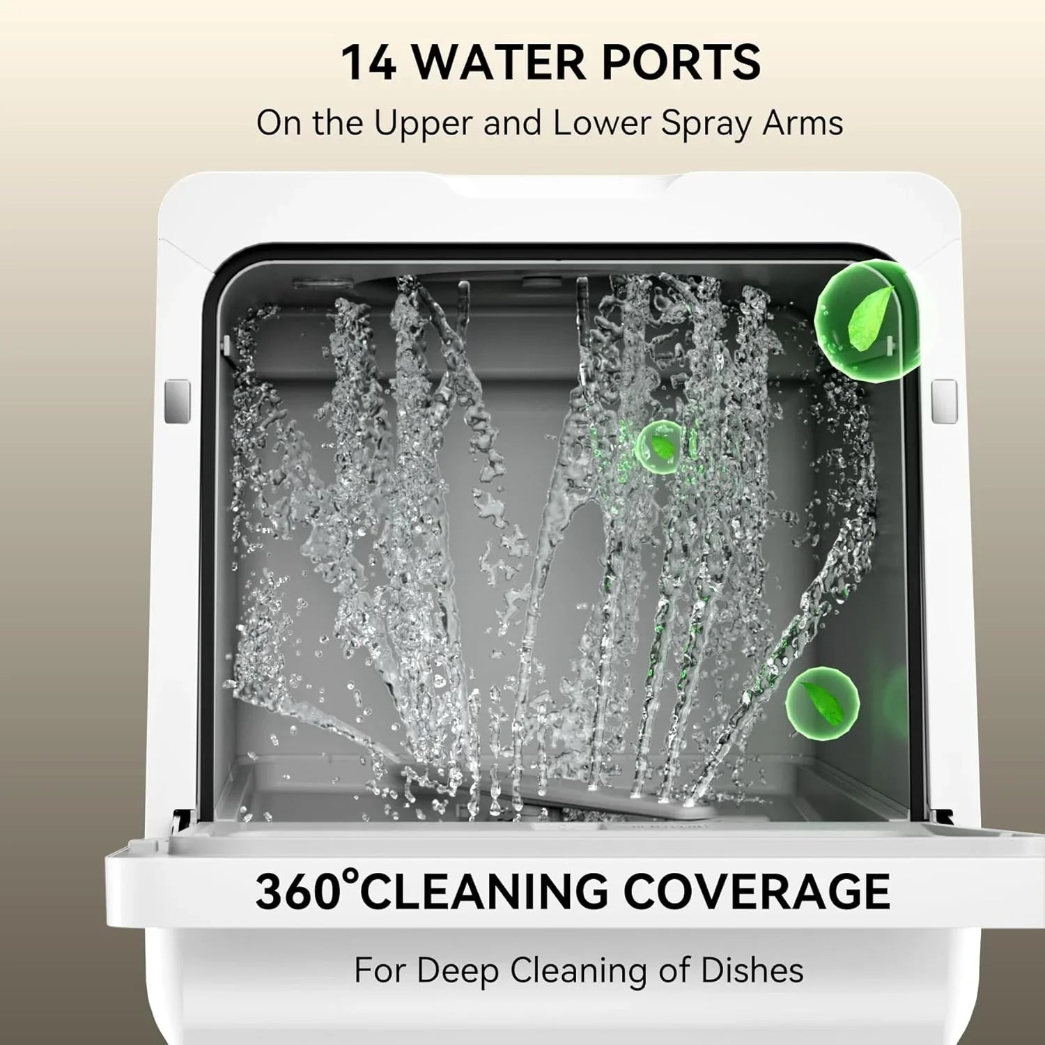 Lave-vaisselle de table Hermitlux, 7 programmes de lavage, mini lave-vaisselle portable