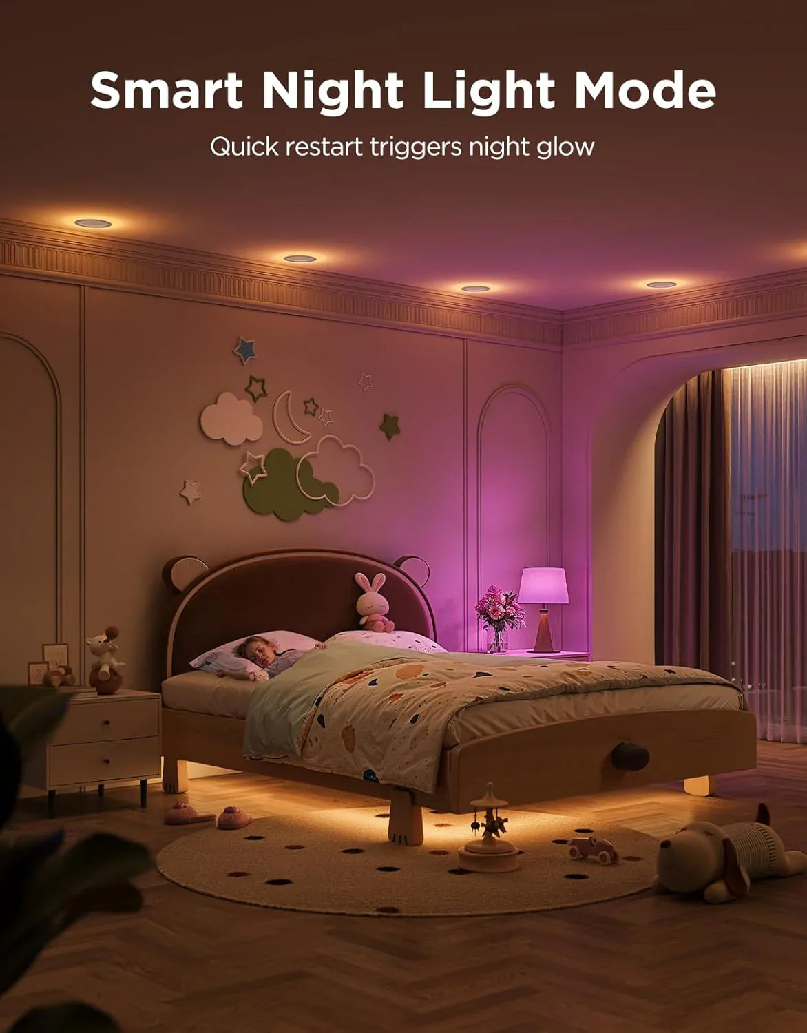 Éclairage encastré intelligent 6" à intensité variable 1100 lm sans câble avec boîte de jonction